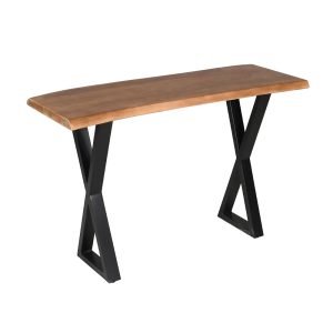 MINGLE ΚΟΝΣΟΛΑ ΚΑΡΥΔΙ ΜΑΥΡΟ 120x40x76cm