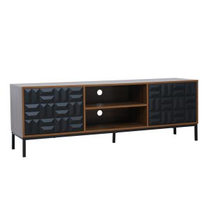 ZUMA TV STAND ΚΑΡΥΔΙ ΜΑΥΡΟ 160x40x54.5cm
