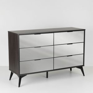 SPECCHIO ΣΥΡΤΑΡΙΕΡΑ 6ΣΥΡΤΑΡΙΑ ΜΑΥΡΟ OAK ΚΑΘΡΕΠΤΗΣ 120x39x80cm