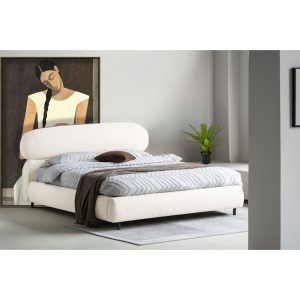 SERENITE ΚΡΕΒΑΤΙ (ΓΙΑ ΣΤΡΩΜΑ 160x200cm) BEIGE 230x194x105cm