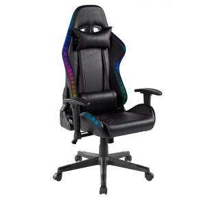 MAXIMUS ΚΑΡΕΚΛΑ GAMING ΓΡΑΦΕΙΟΥ ΜΑΥΡΟ 51x74x135cm