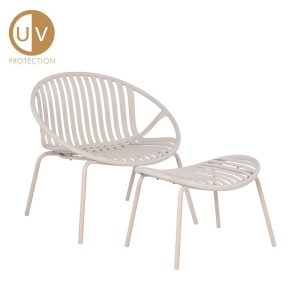 NADIN ΠΟΛΥΘΡΟΝΑ SET 2ΤΕΜ OFF WHITE 80x61.5x73cm