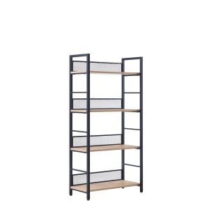 NEST ΒΙΒΛΙΟΘΗΚΗ ΦΥΣΙΚΟ ΜΑΥΡΟ 60x28x121cm