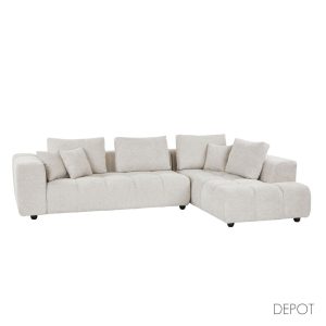 TOMOS ΚΑΝΑΠΕΣ ΓΩΝΙΑ ΔΕΞΙΑ BEIGE LEGASY 15 298x200x85cm