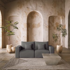 BOX ΠΟΛΥΘΡΟΝΑ ΜΕ ΜΠΡΑΤΣΟ ΑΝΑΣΤΡΕΨΙΜΗ ΓΚΡΙ VOGUE 14 107x107x85cm