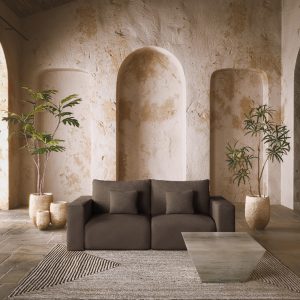 BOX ΠΟΛΥΘΡΟΝΑ ΜΕ ΜΠΡΑΤΣΟ ΑΝΑΣΤΡΕΨΙΜΗ ΚΑΦΕ VOGUE 5 107x107x85cm